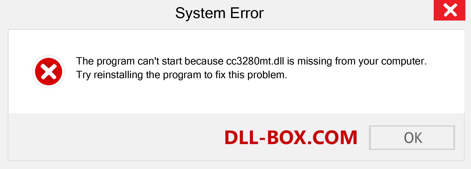  cc3280mt.dll file is missing?. Download for Windows 7, 8, 10 - Fix  cc3280mt dll Missing Error on Windows, photos, images